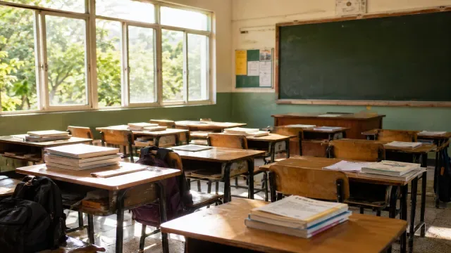 Picture of an empty classroom