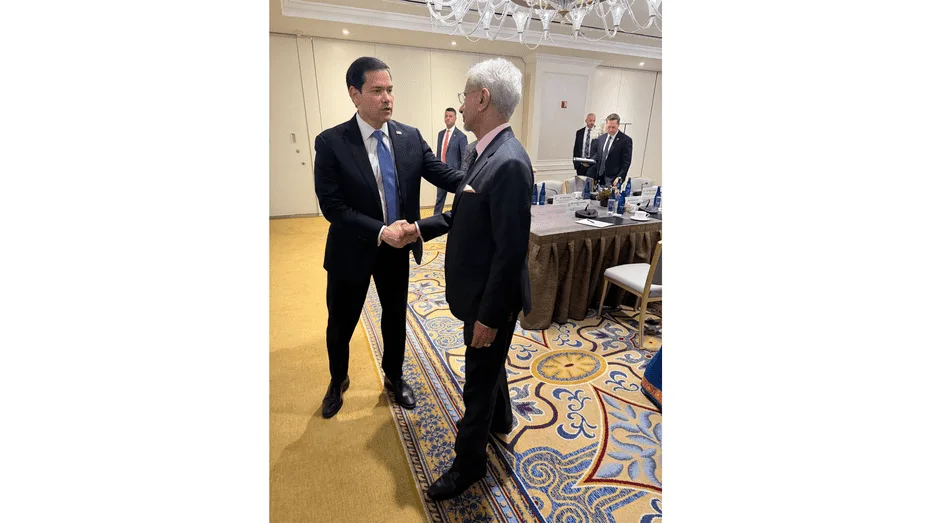 External Affairs Minister S Jaishankar met US Secretary of State Marco Rubio in New York on Wednesday as the two sides discussed the India-US strategic partnership and a range of regional and global issues. (X/@DrSJaishankar)