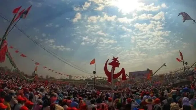 CPI (M) rally at Brigade during Bengal elections 2026. Credit: X/ANI
