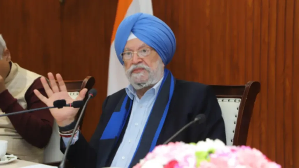 The BJP has nominated Union Petroleum and Natural Gas Minister Hardeep Singh Puri for the upcoming Rajya Sabha bypoll in Madhya Pradesh. (ANI)