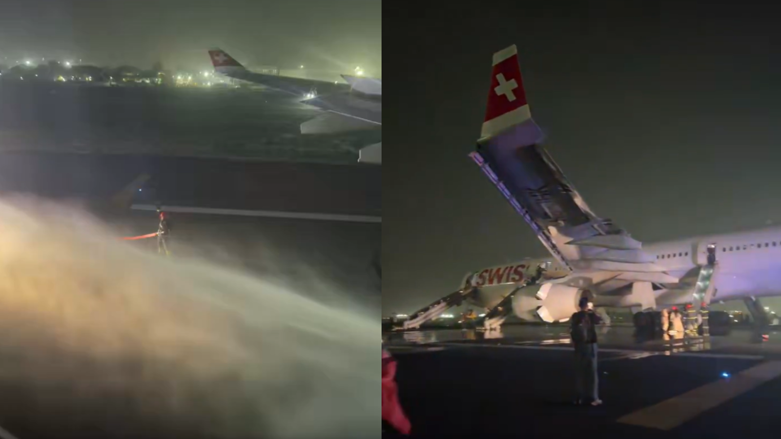 Swiss flight engine catches fire during takeoff in Delhi, 6 passengers injured
