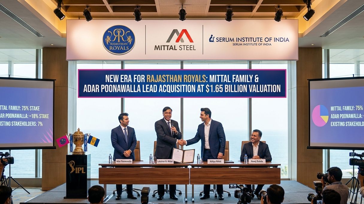 Mittal–Poonawalla consortium buys Rajasthan Royals in $1.65 billion mega deal