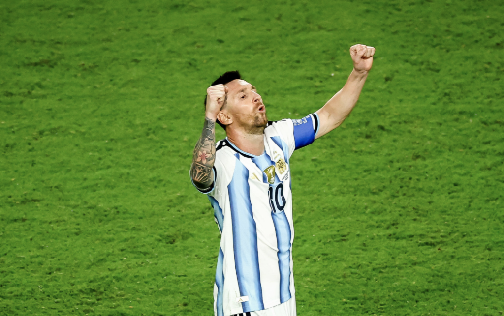Lionel Messi gave Argentina the perfect start. (X/@brfootball)