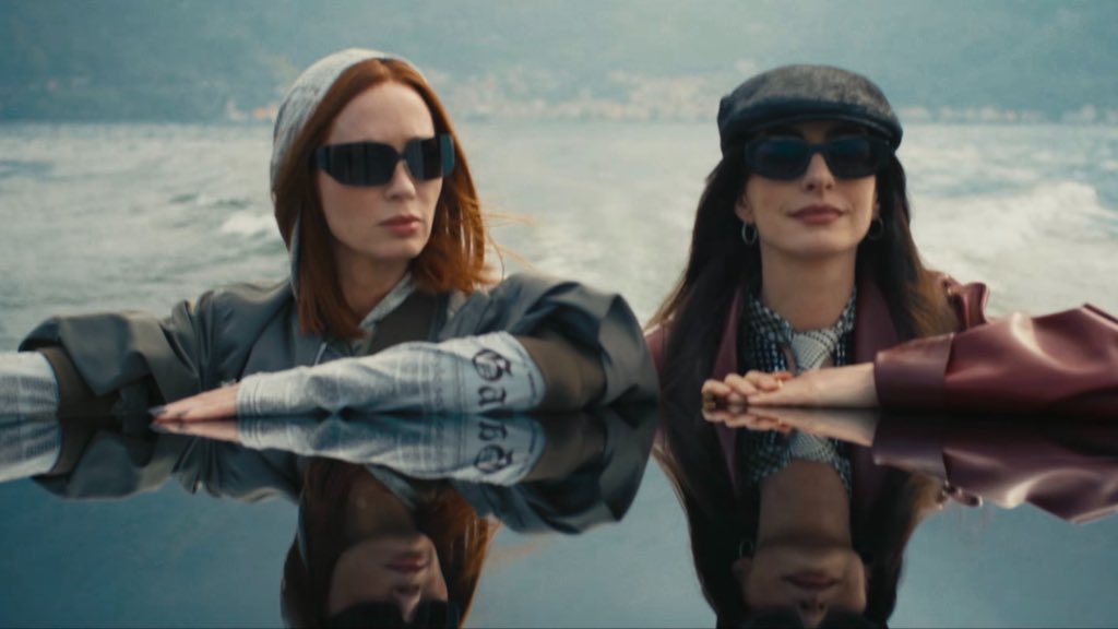 The sequel sees Meryl Streep return as the formidable Miranda Priestly, while Anne Hathaway reprises her role as Andy Sachs. (X/@FilmUpdates)