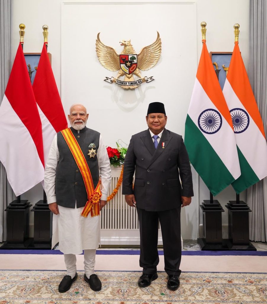 PM Modi
was conferred ‘Bintang Adipurna of the Republic of Indonesia’ by Indonesian President