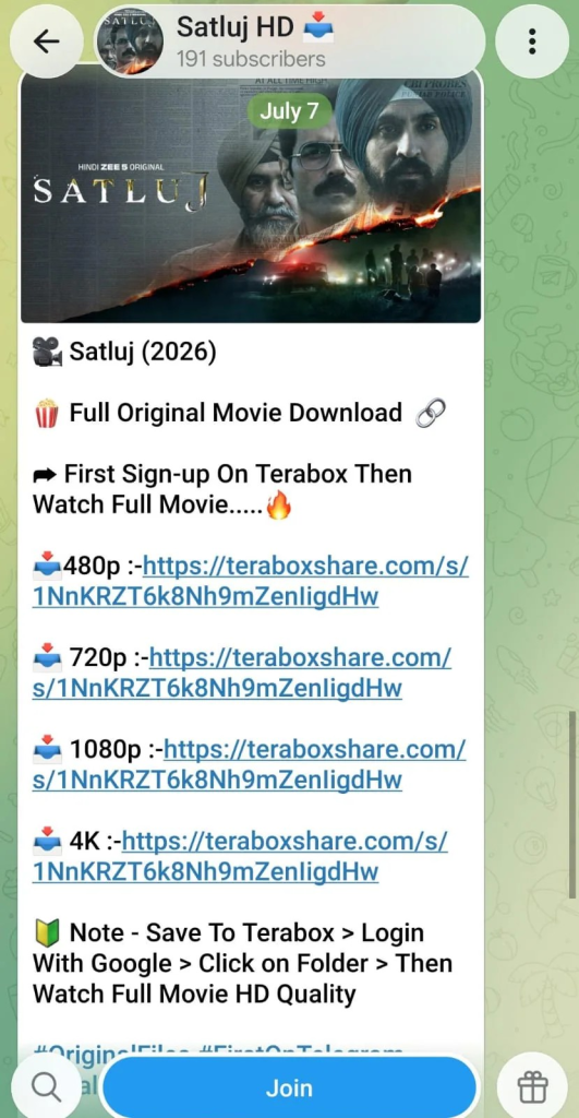 Pirated copies of Satluj have surfaced across WhatsApp, Telegram and other online platforms after the film was removed from ZEE5 in India.