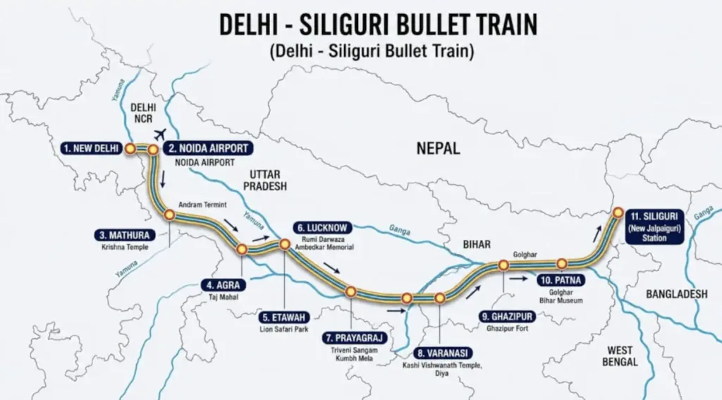 Among the proposed routes, the Delhi-Varanasi-Siliguri corridor is expected to become India's longest high-speed rail line. (X)