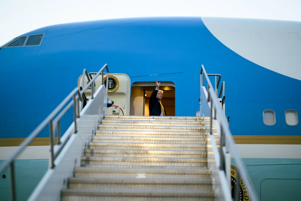 Explaining the switch, Trump said he chose to fly on the older plane 'for old time’s sake' | Image/X