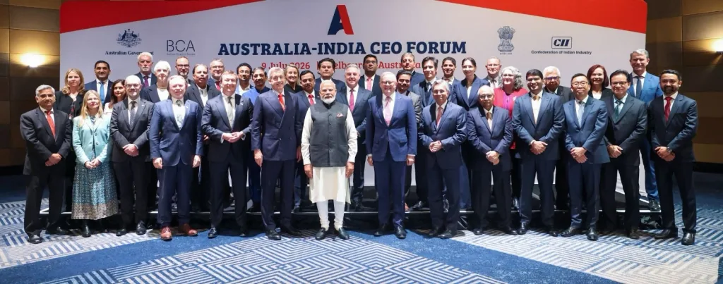 PM Modi addressing Australia-India CEO Forum in Melbourne