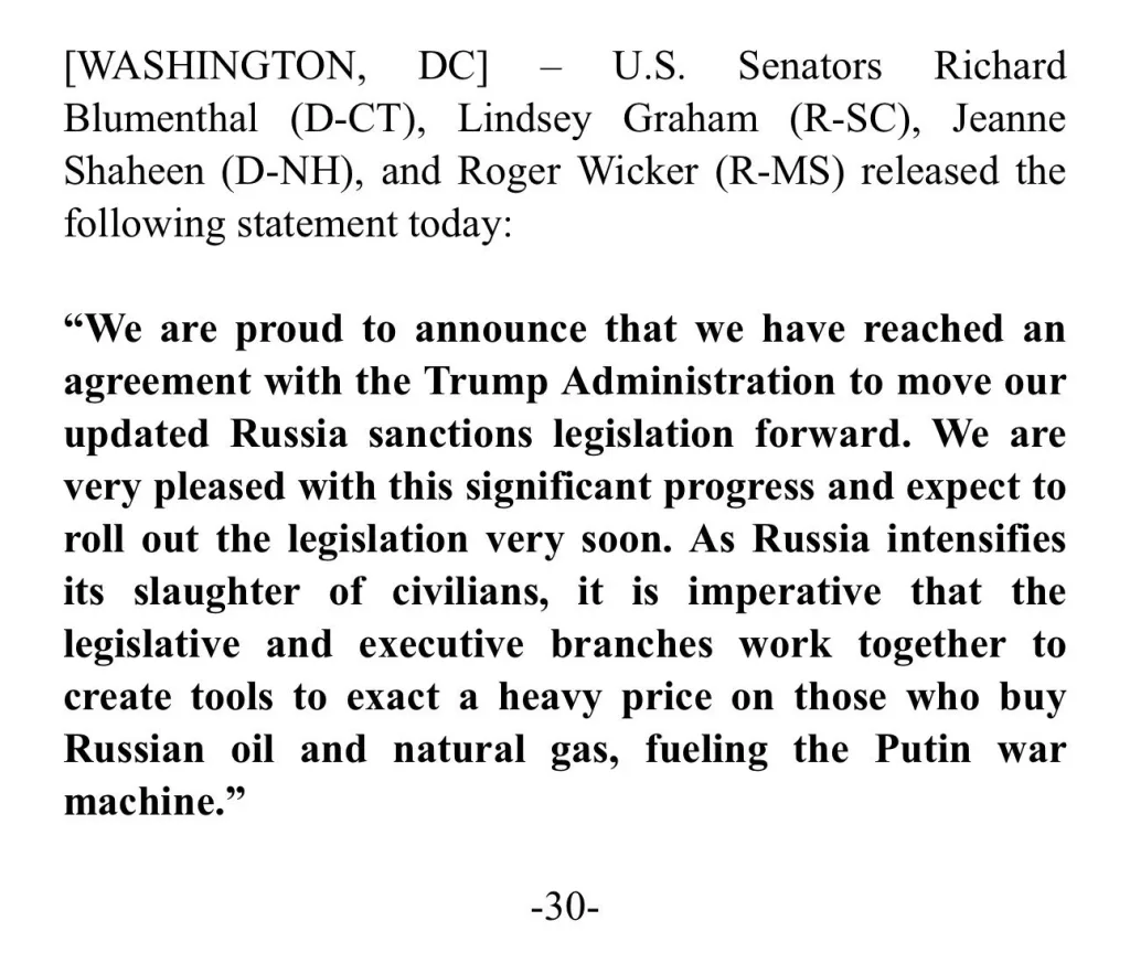 The joint statement issued by the senators | X@LindseyGrahamSC