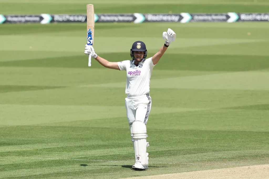 Yastika Bhatia has etched her name into cricket folklore after becoming the first woman to register a Test century at Lord's Cricket Ground. (X)
