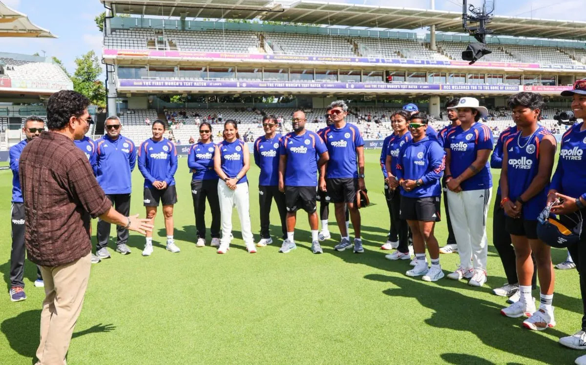 Sachin Tendulkar’s surprise visit inspires India Women before historic Lord’s Test win