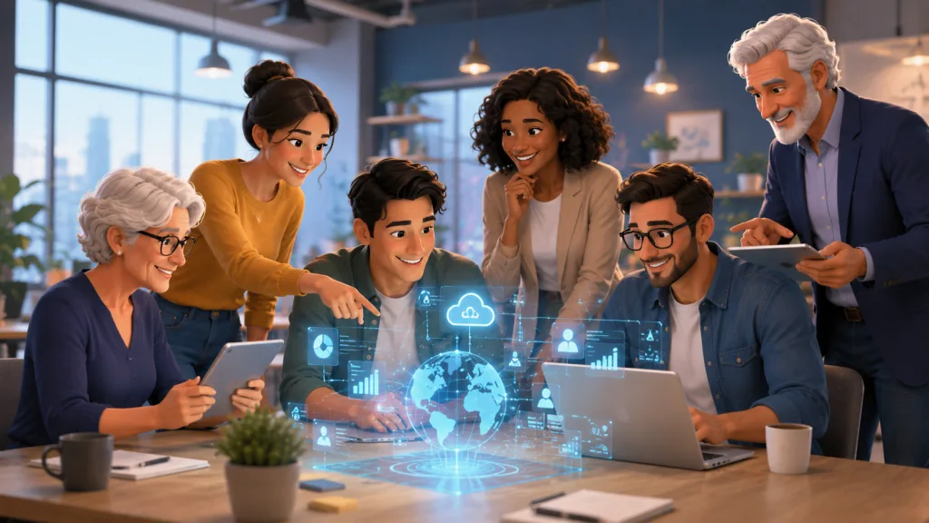 cross-generational mentoring and inclusive workplace collaboration.