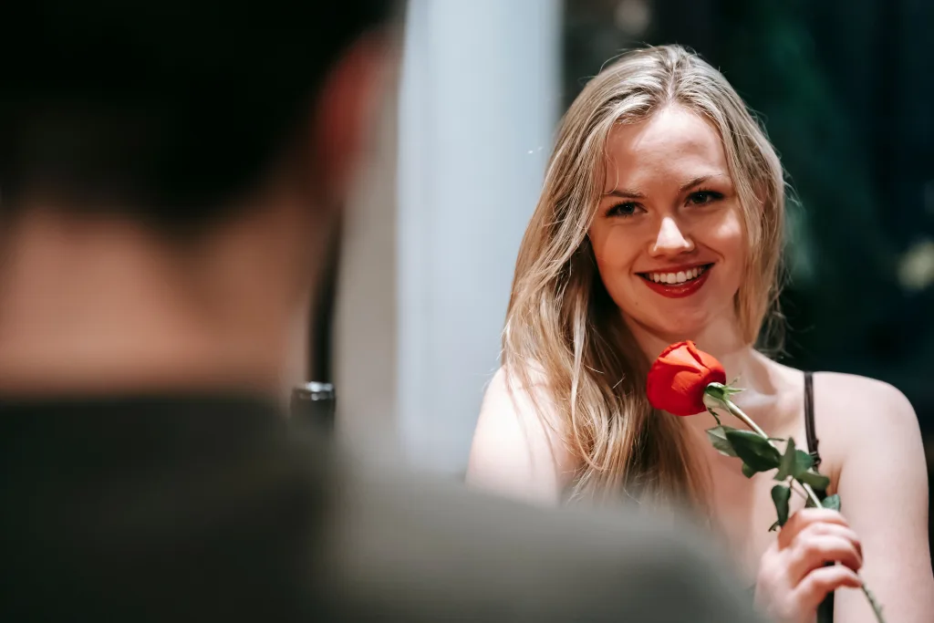 Woman with a rose