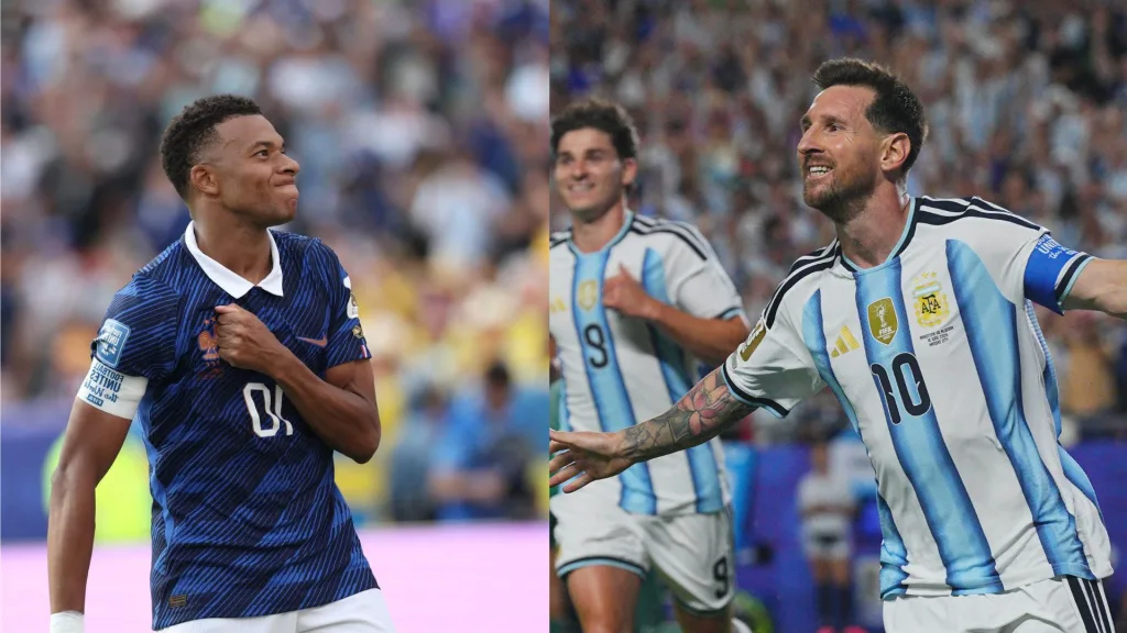 Kylian Mbappe and Messi