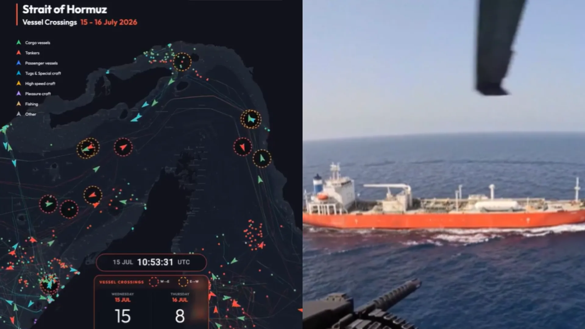 US-Iran conflict disrupts Strait of Hormuz shipping; tanker crossings hit three-week low
