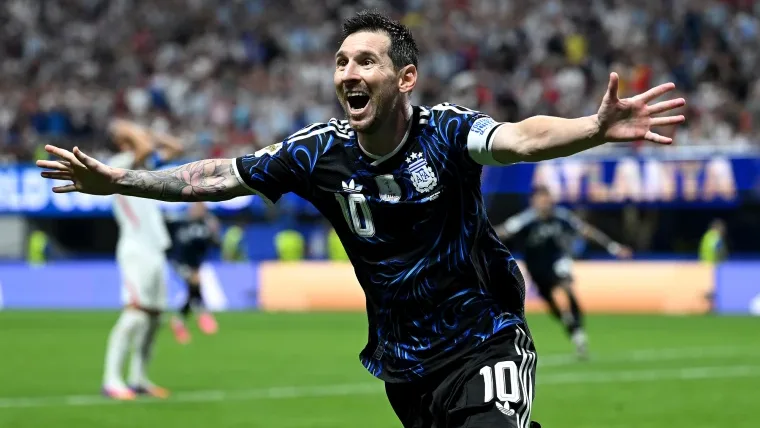 Lionel Messi celebrates after their victory against England during the semifinal at the FIFA World Cup | X [FIFA]
