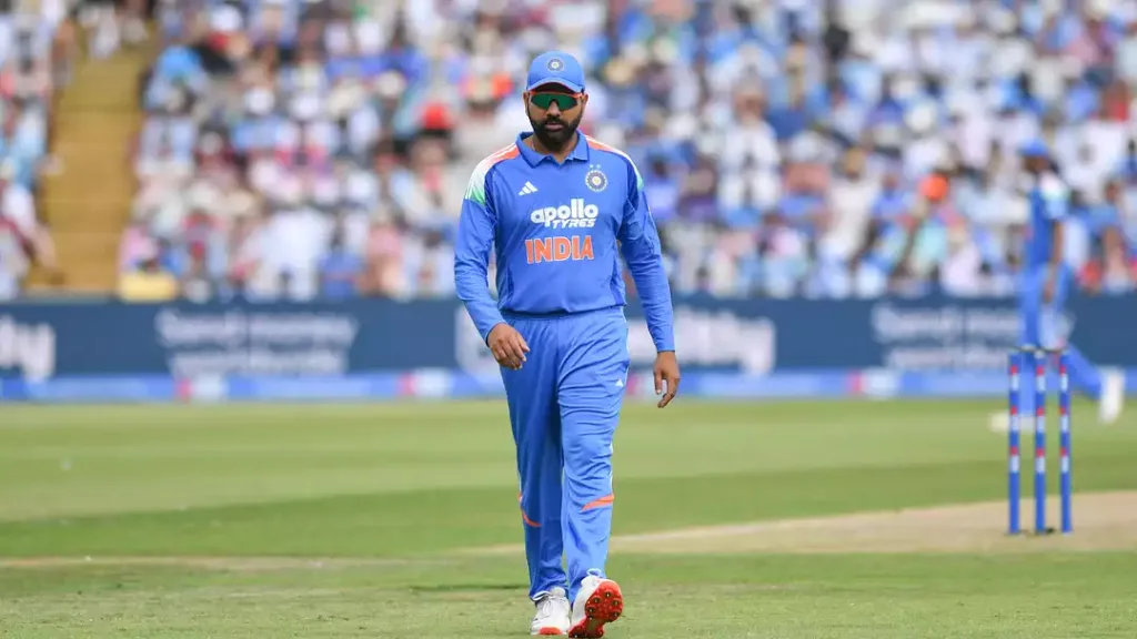 Rohit Sharma during the 2nd ODI against England