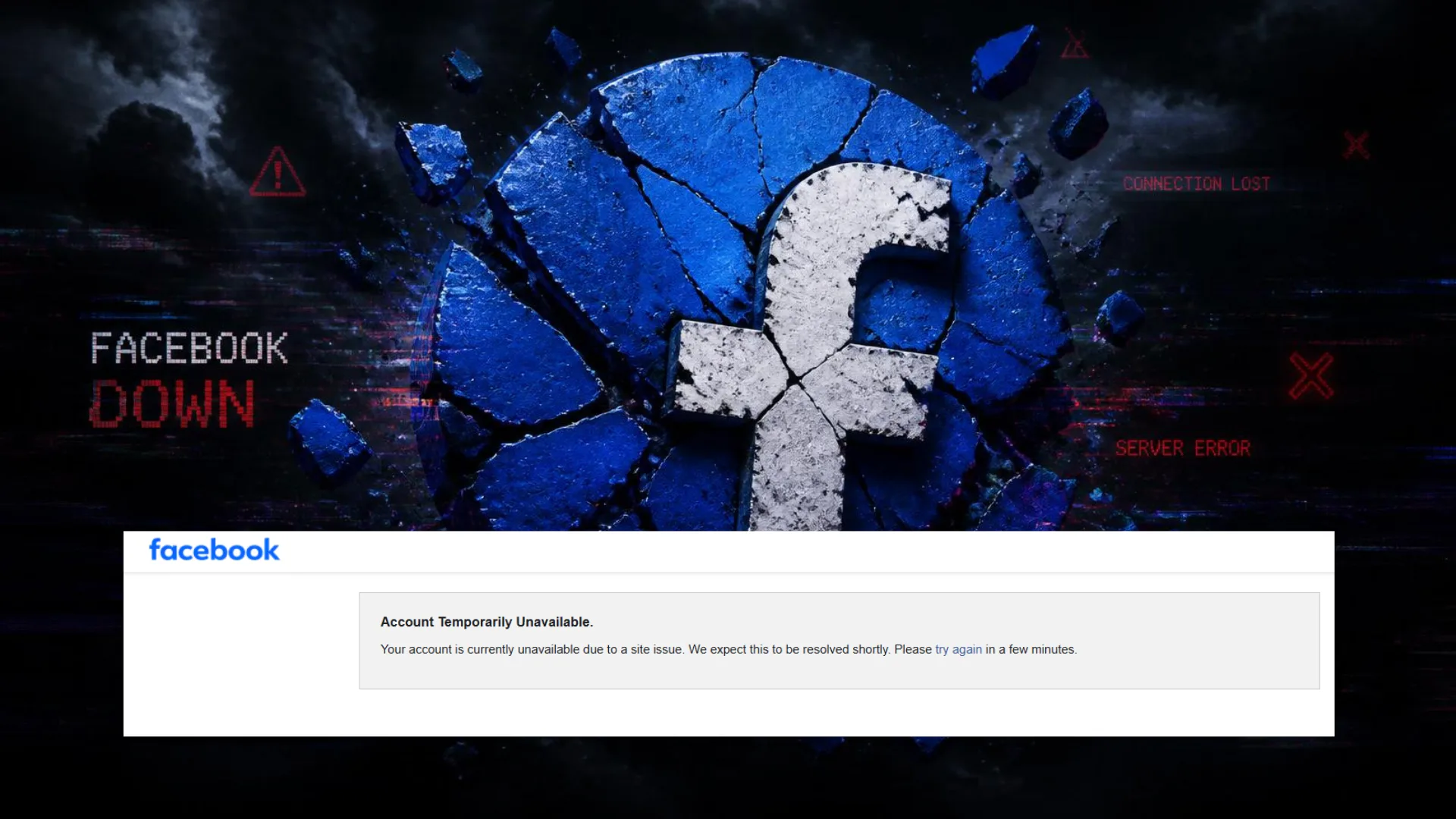 Facebook down? ‘Account temporarily unavailable’ error hits thousands of users