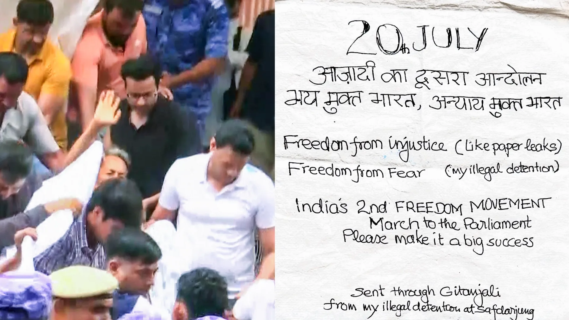‘India’s 2nd freedom movement’: Sonam Wangchuk shares handwritten note from ‘illegal detention’ at Safdarjung