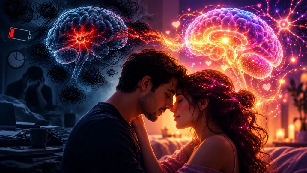 Stress, anxiety and brain signals affecting intimacy in a couple