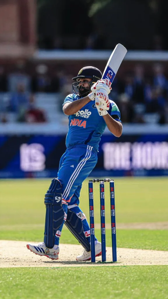 Rohit Sharma smashed five sixes during his innings. 