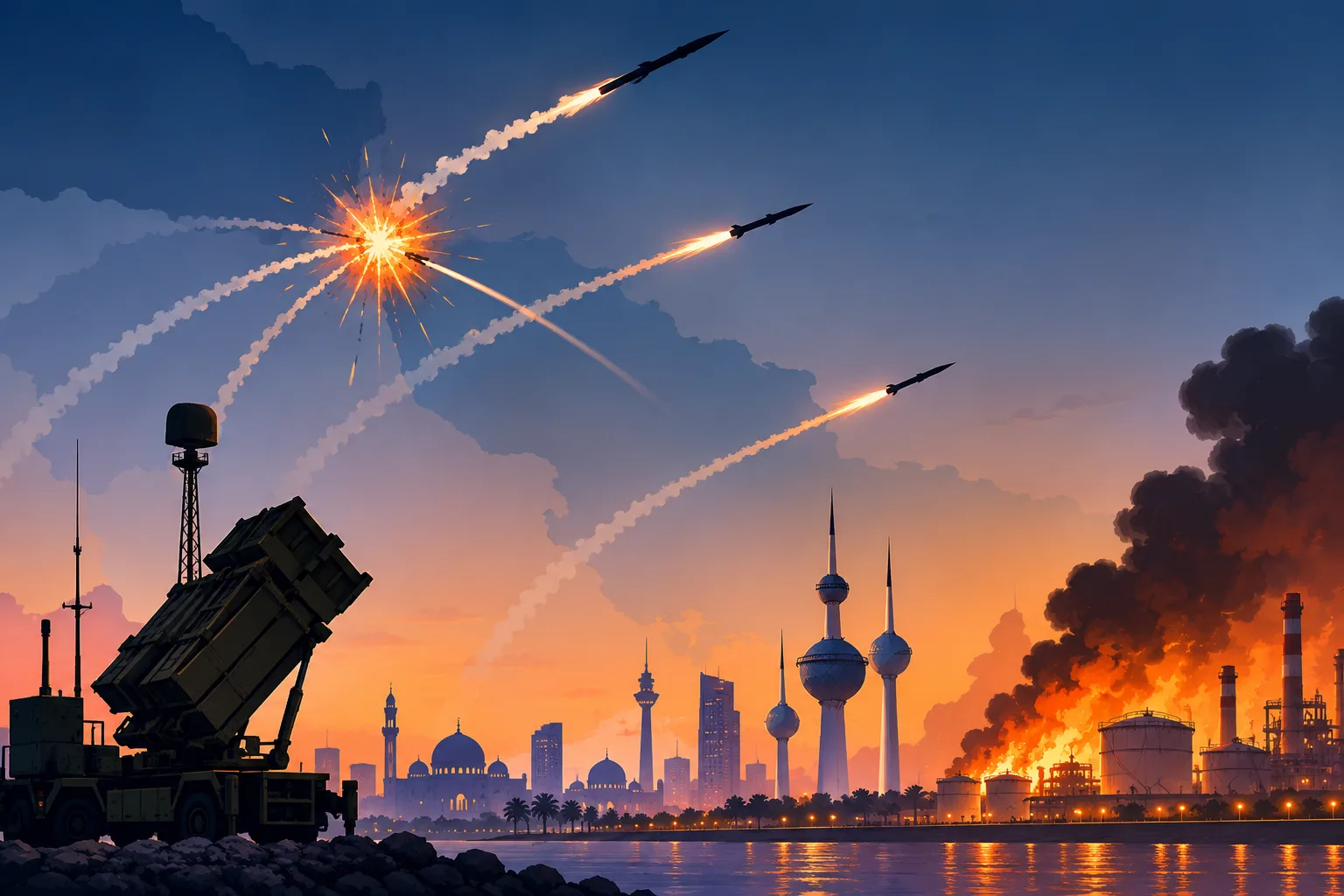 Jordan shoots down three Iranian missiles, Kuwait reports fresh infrastructure strikes