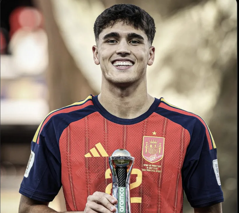 Young centre-back Pau Cubarsi continued his remarkable rise by winning the Best Young Player award after becoming one of Spain's standout performers at just 19 years of age. (X)
