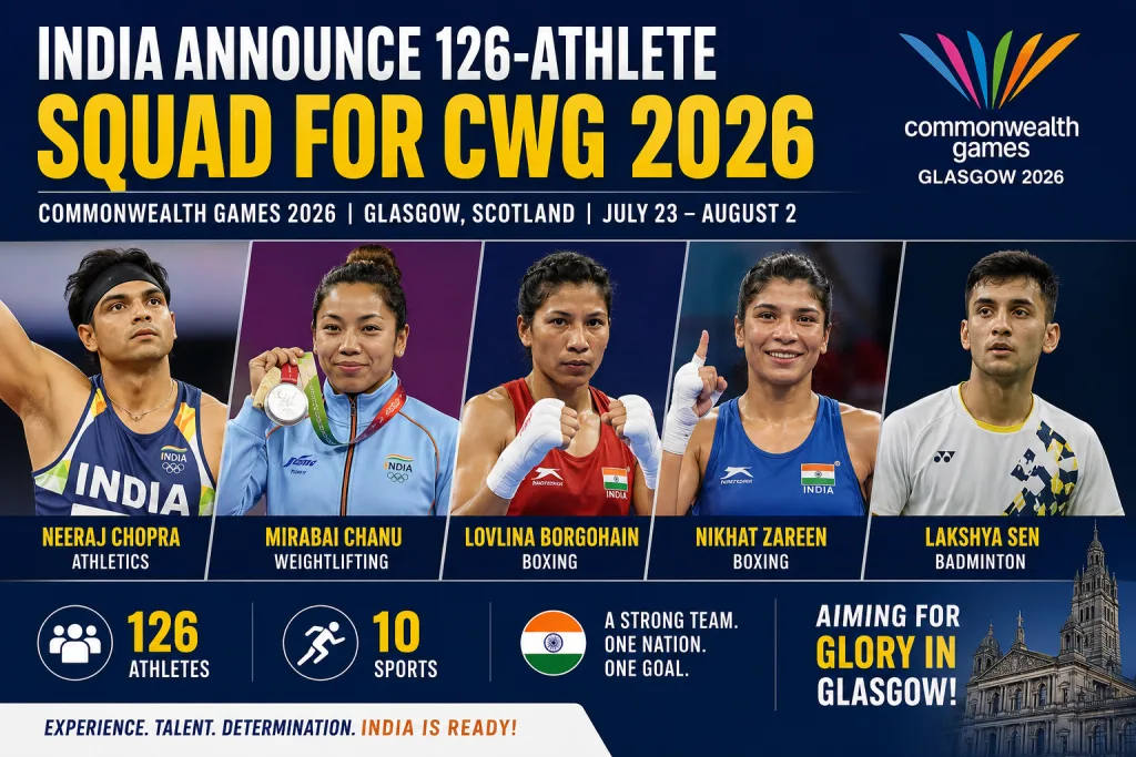 Commonwealth Games 2026: India's 126 athletes, one medal mission.