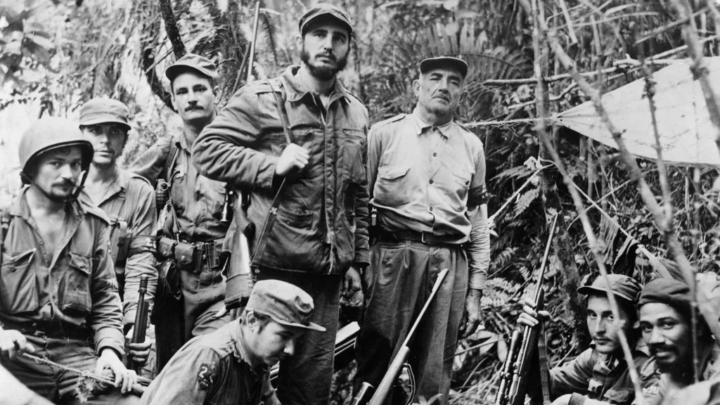 Fidel Castro and his men in the Sierra Maestra