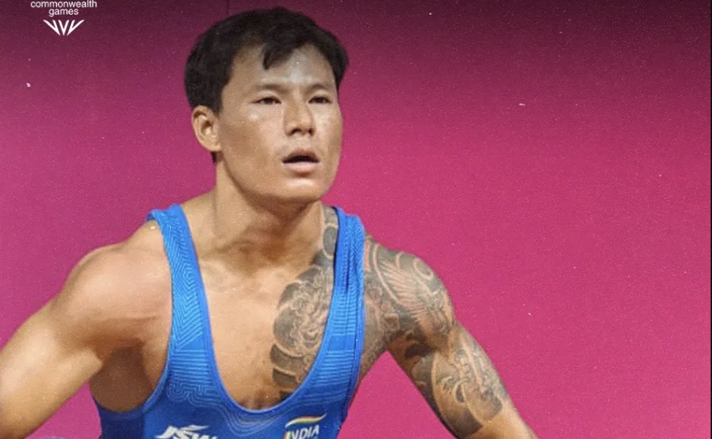 Rishikanta opened with a successful 143kg lift but failed to clear 148kg on his second attempt. (X)