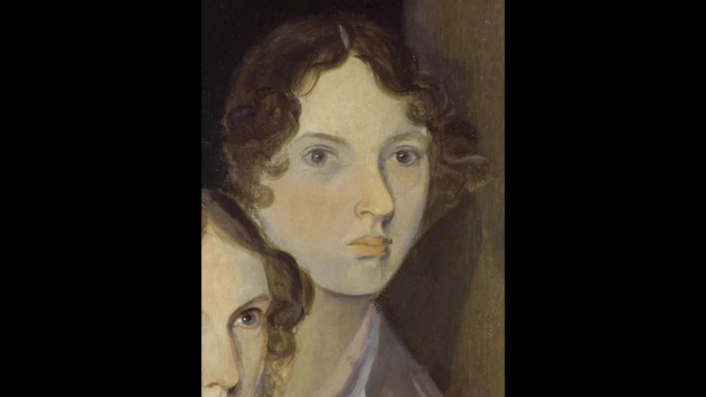 Detail of Emily Brontë, from a painting by her brother, Branwell, c. 1834