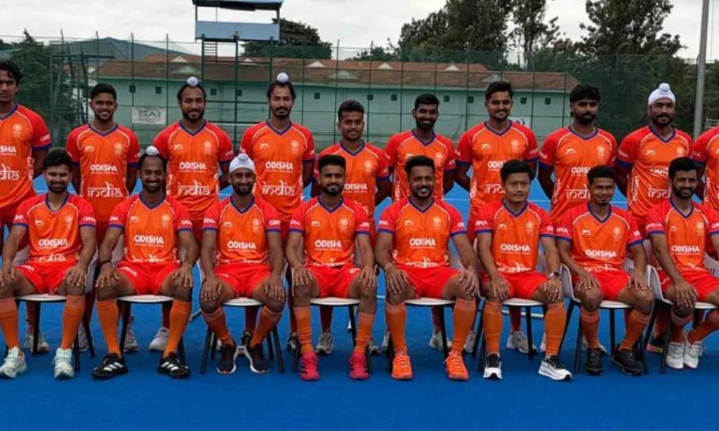 A saffron-coloured hockey jersey triggered controversy.