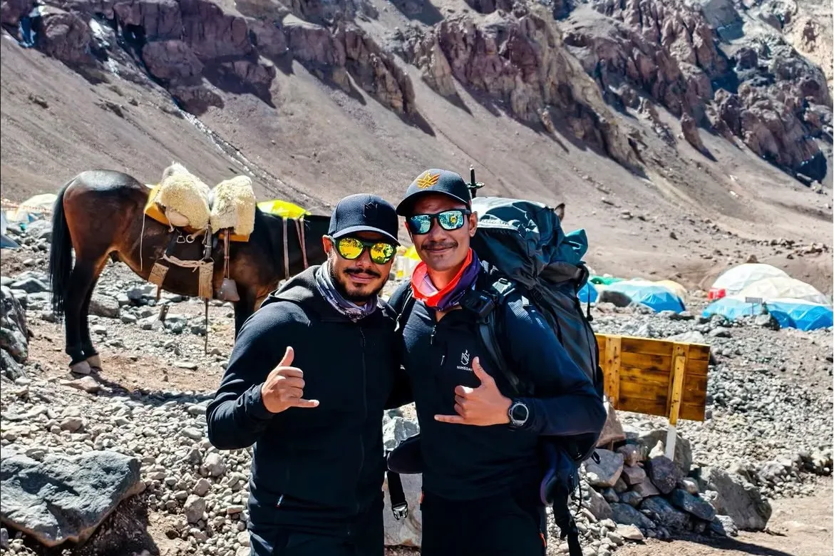 Before Aconcagua summit