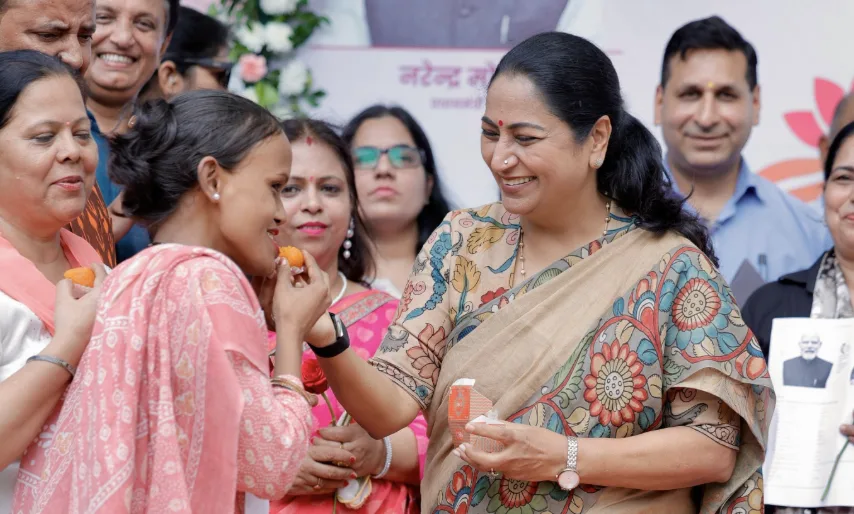 Many women welcomed the rollout of the Delhi Lakshmi Yojana, saying the monthly financial support would help them manage household expenses and improve financial security. (X)