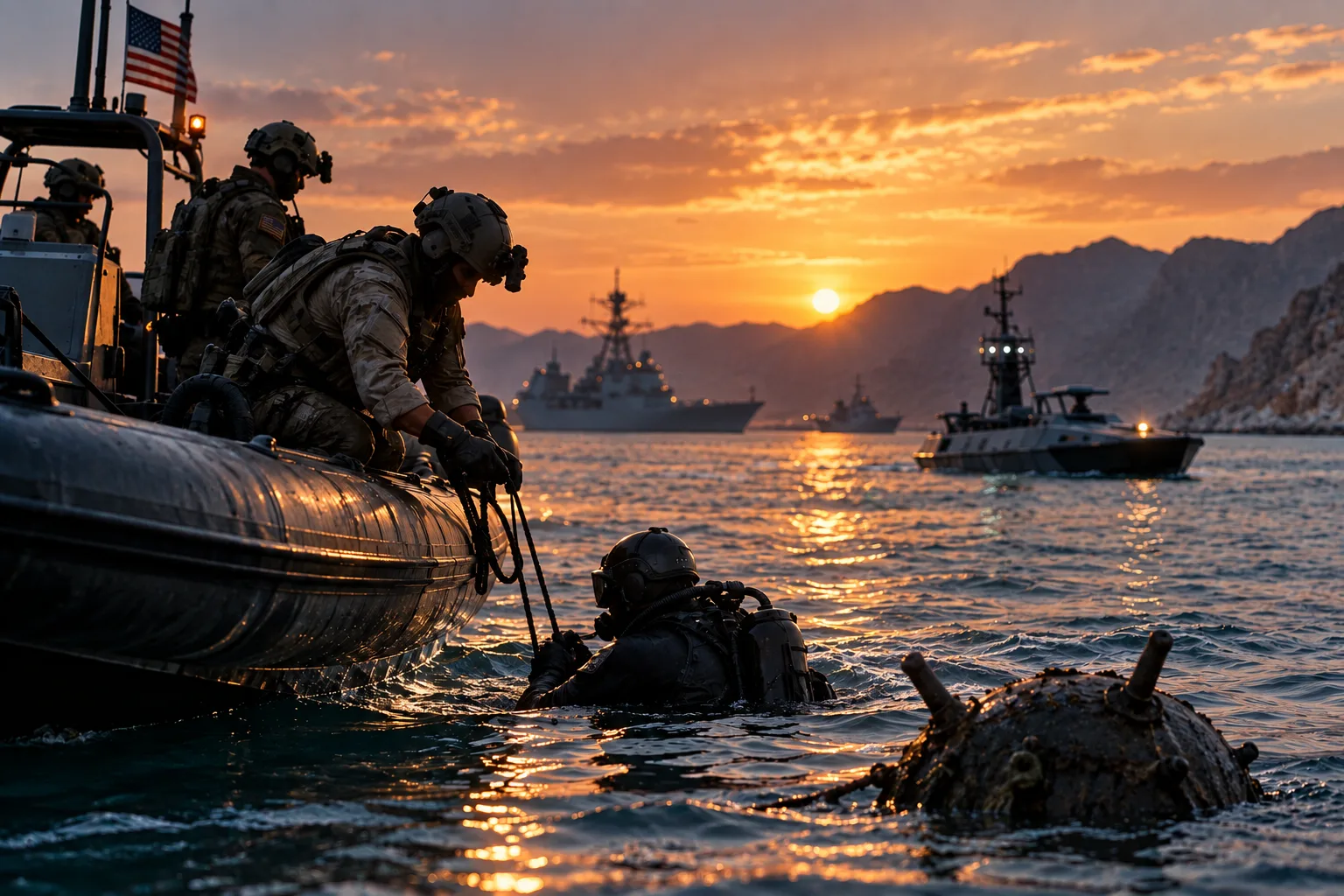 Underwater danger zone: How US Navy SEALs secretly cleared mines from the Strait of Hormuz